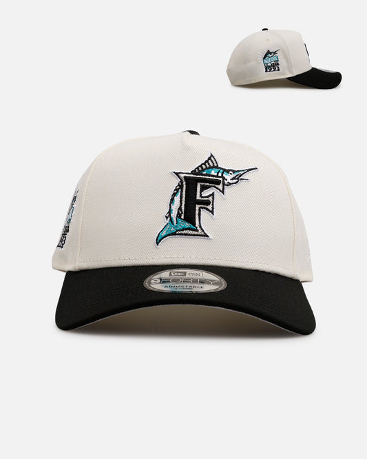 New Era Florida Marlins 'Team Color Visor' 9FORTY A-Frame Snapback Chrome/Official Team Color