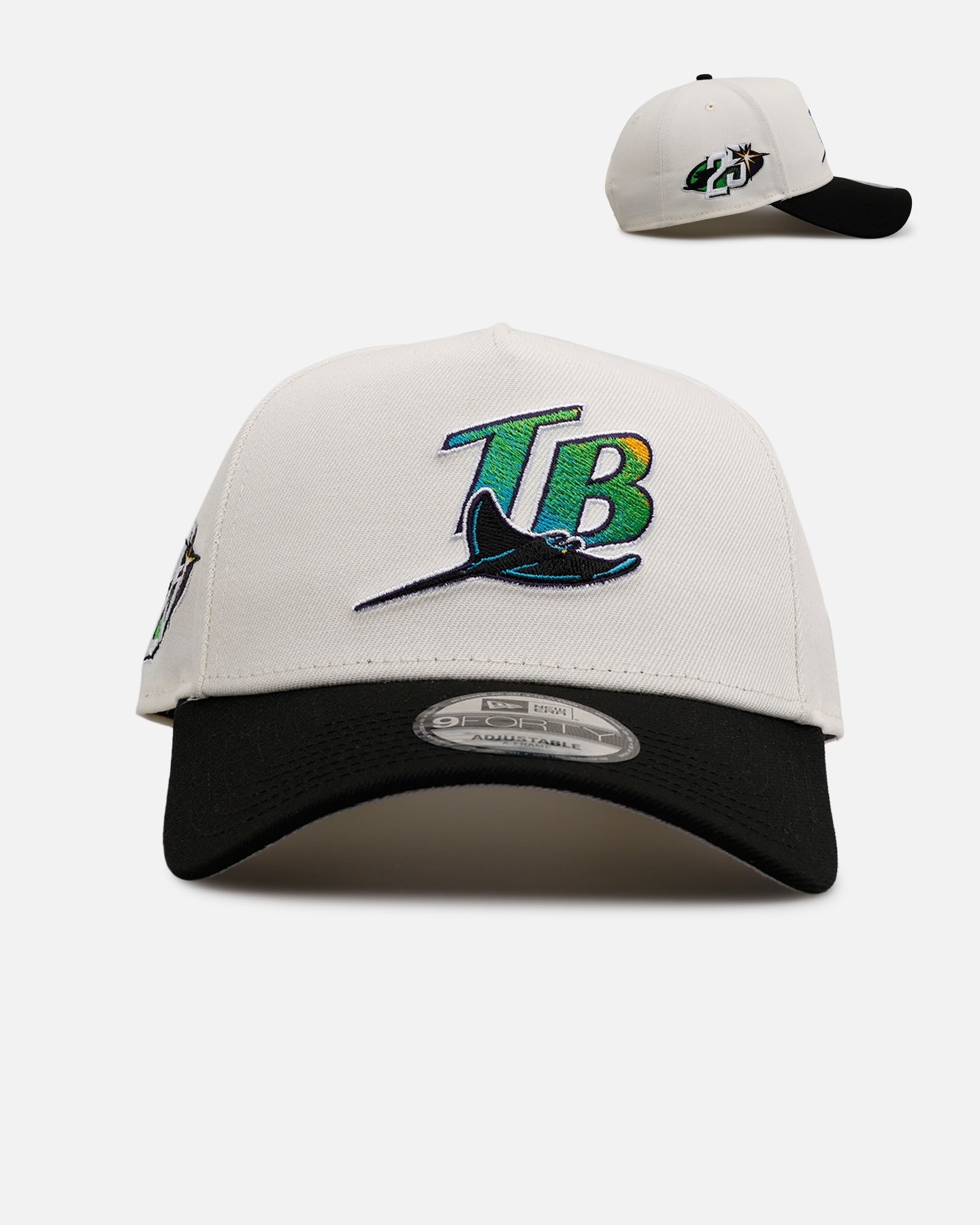 New Era Tampa Bay Rays 'Team Color Visor' 9FORTY A-Frame Snapback Chrome/Official Team Color
