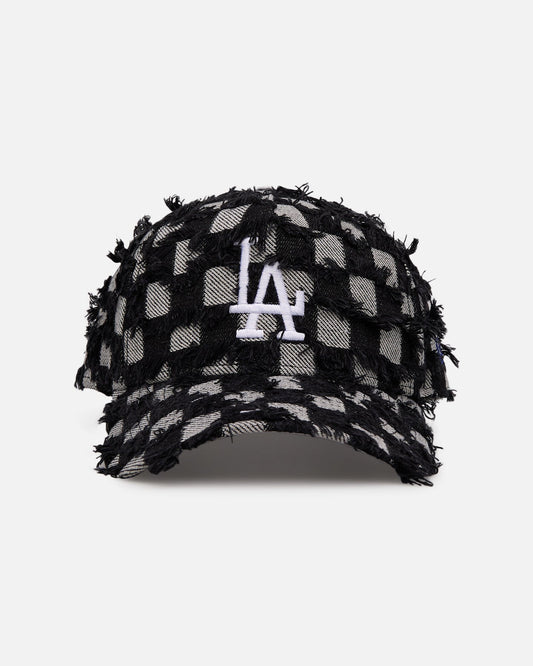 New Era Los Angeles Dodgers 'Frayed Checkerboard' 9FORTY A-Frame Snapback Black/Grey