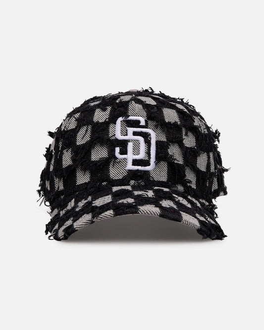New Era San Diego Padres 'Frayed Checkerboard' 9FORTY A-Frame Snapback Black/Grey