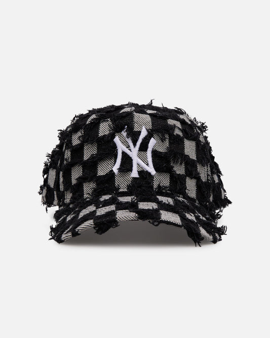 New Era New York Yankees 'Frayed Checkerboard' 9FORTY A-Frame Snapback Black/Grey