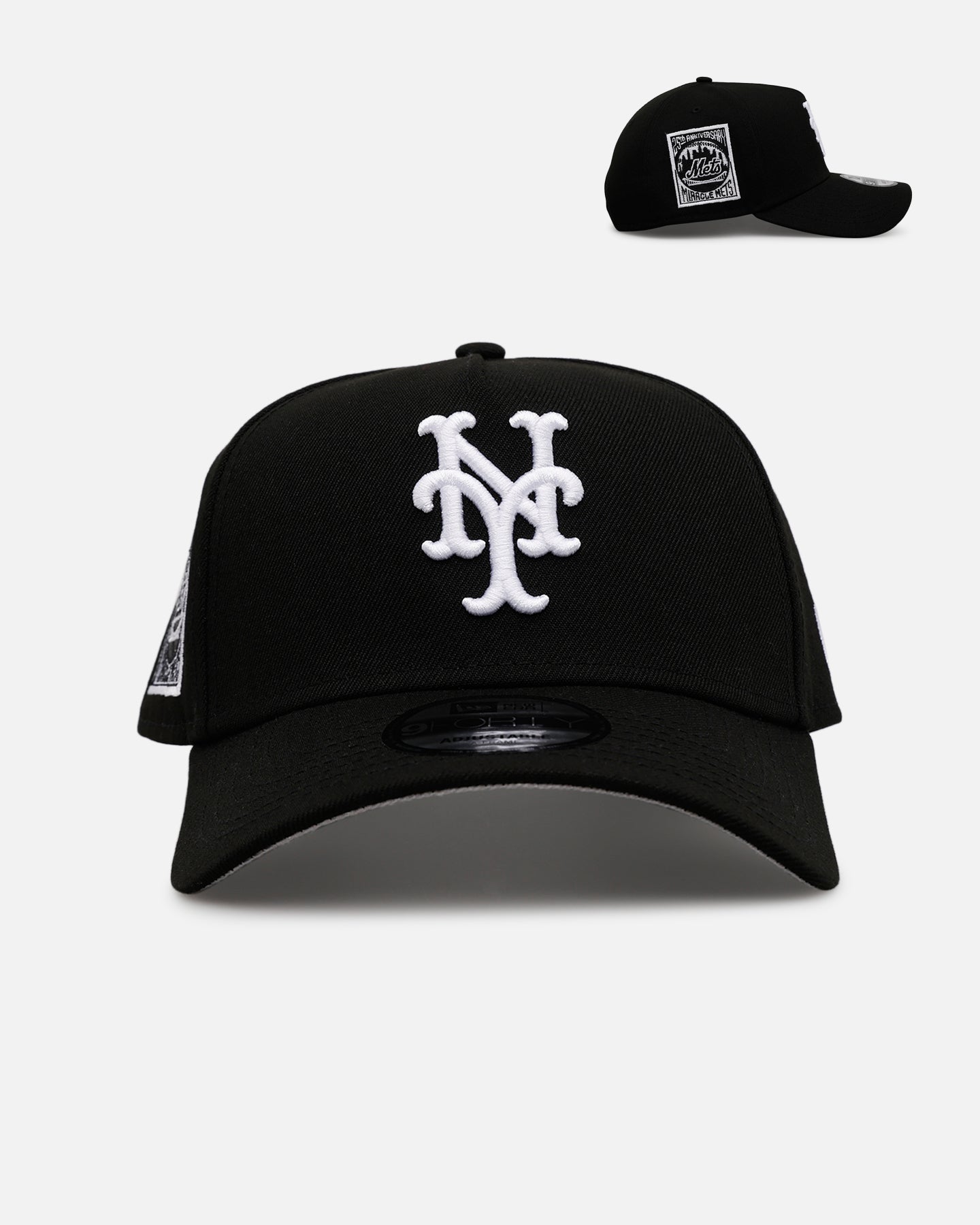 New Era New York Mets 'Black And White' 9FORTY A-Frame Snapback Black/White