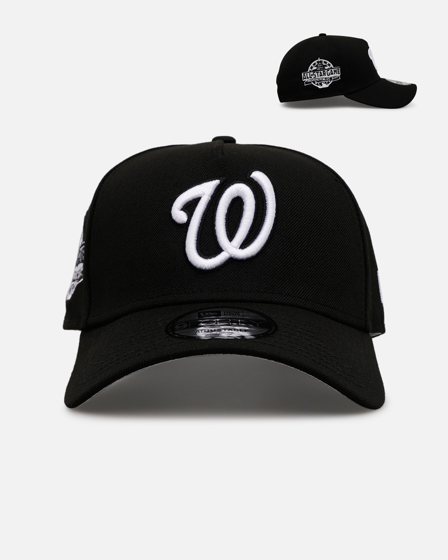 New Era Washington Nationals 'Black And White' 9FORTY A-Frame Snapback Black/White
