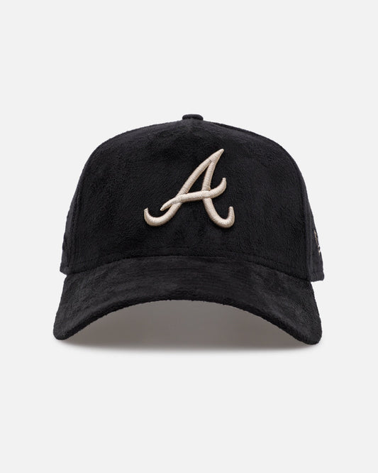 New Era Atlanta Braves 'Suede' 9FORTY A-Frame Strapback Black/Tan