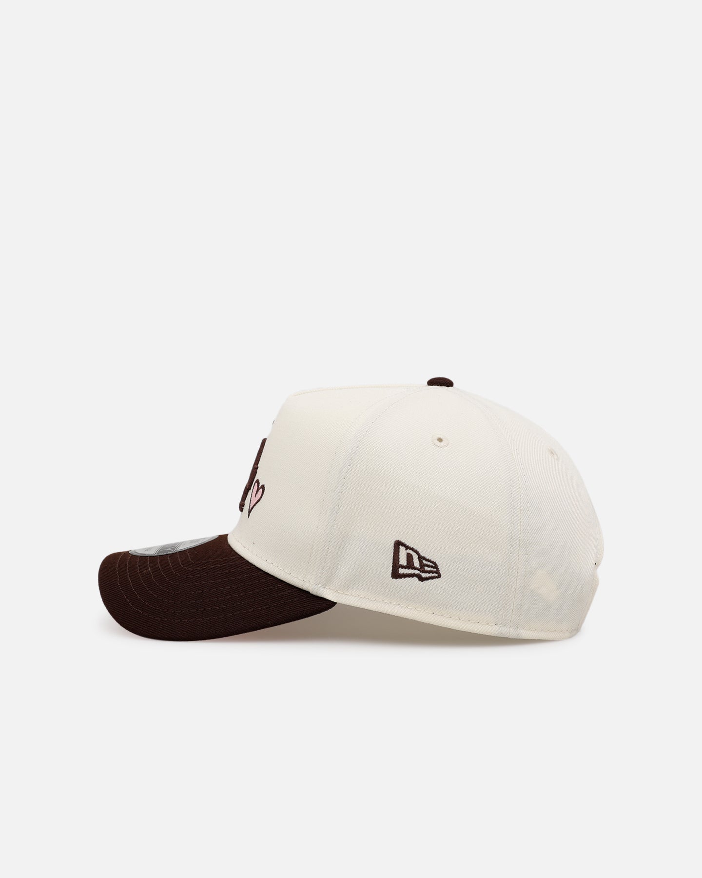 New Era Los Angeles Dodgers 'Pink Satin Hearts Walnut' 9FORTY A-Frame Snapback Chrome/Walnut