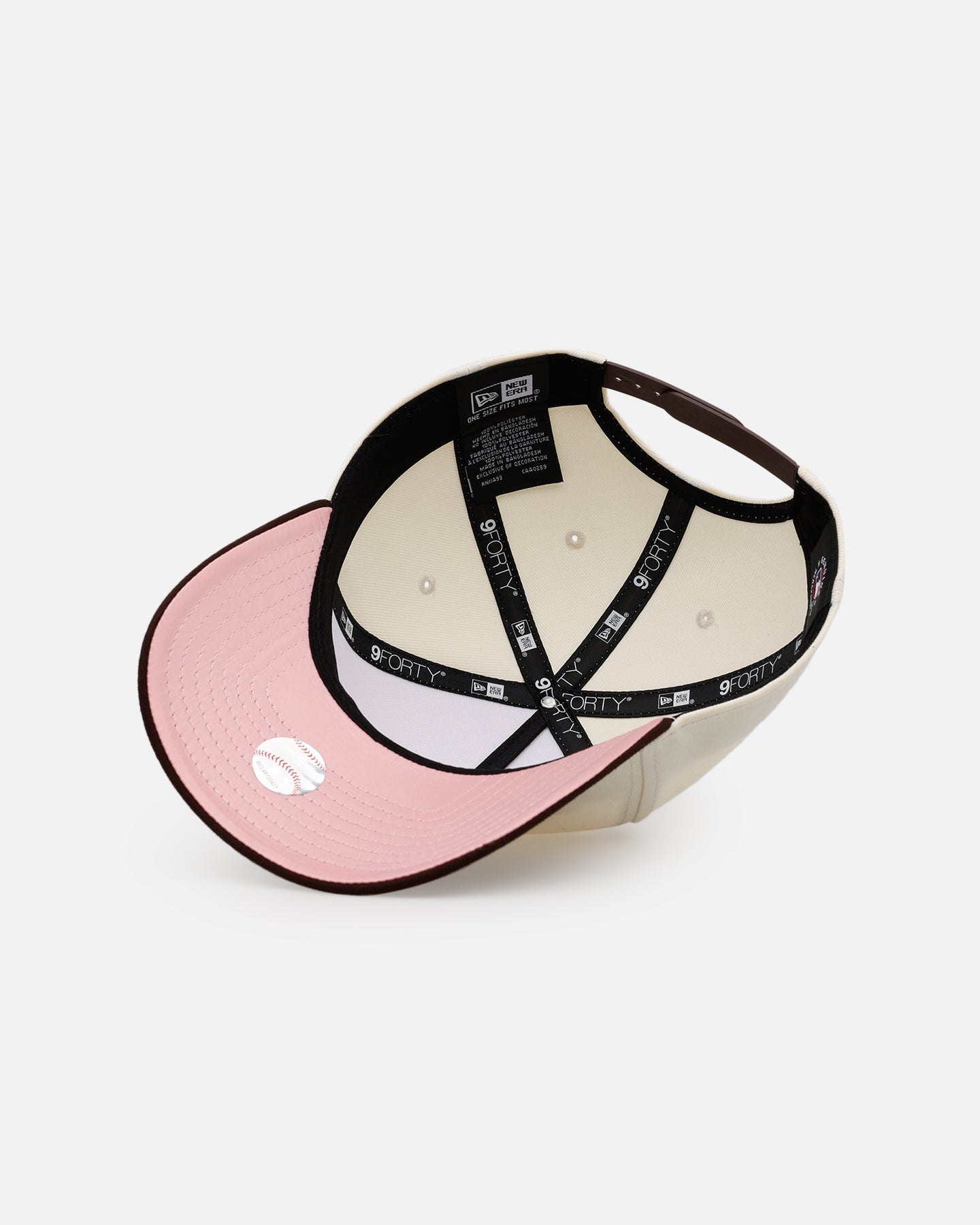 New Era Los Angeles Dodgers 'Pink Satin Hearts Walnut' 9FORTY A-Frame Snapback Chrome/Walnut