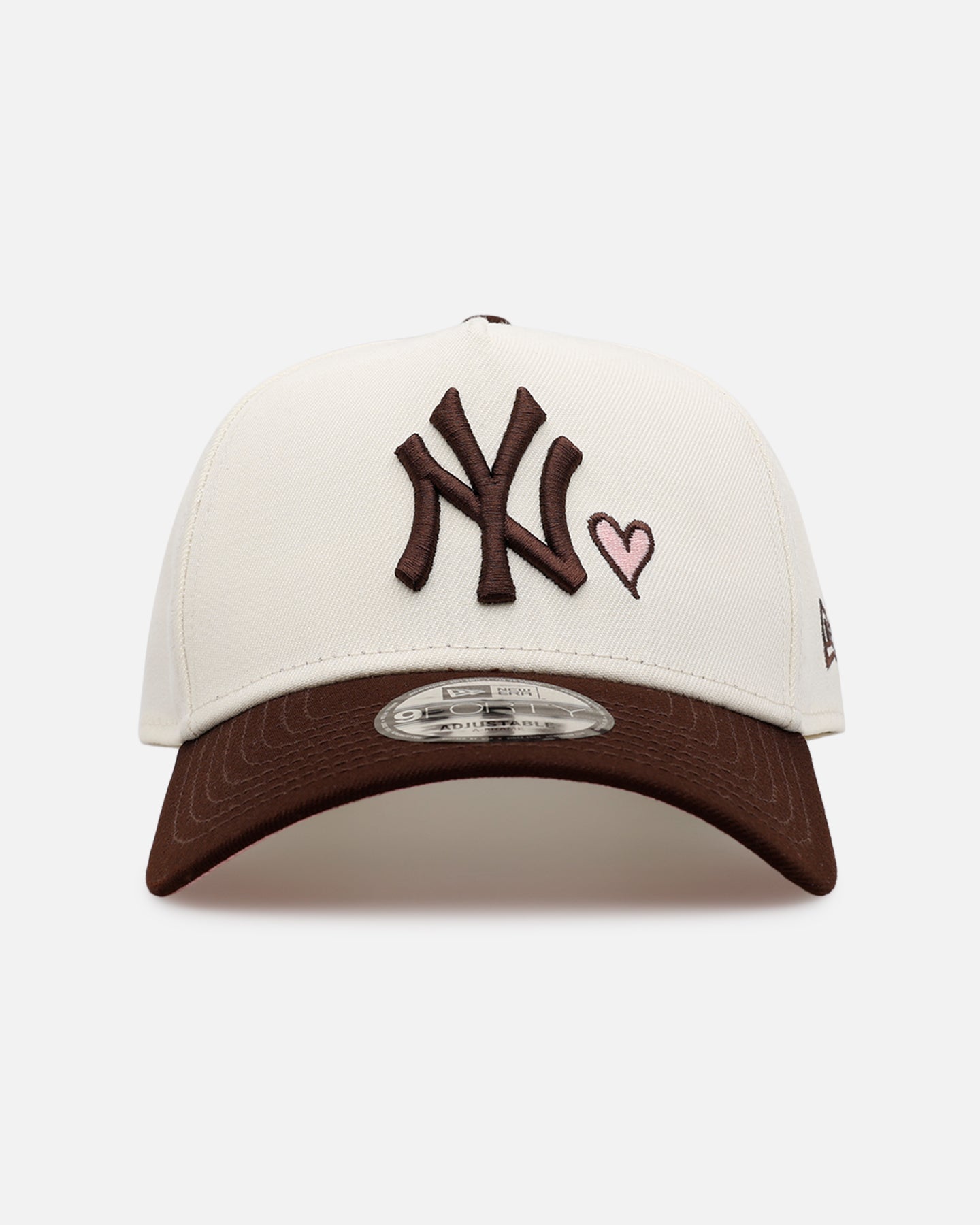 New Era New York Yankees 'Pink Satin Hearts Walnut' 9FORTY A-Frame Snapback Chrome/Walnut