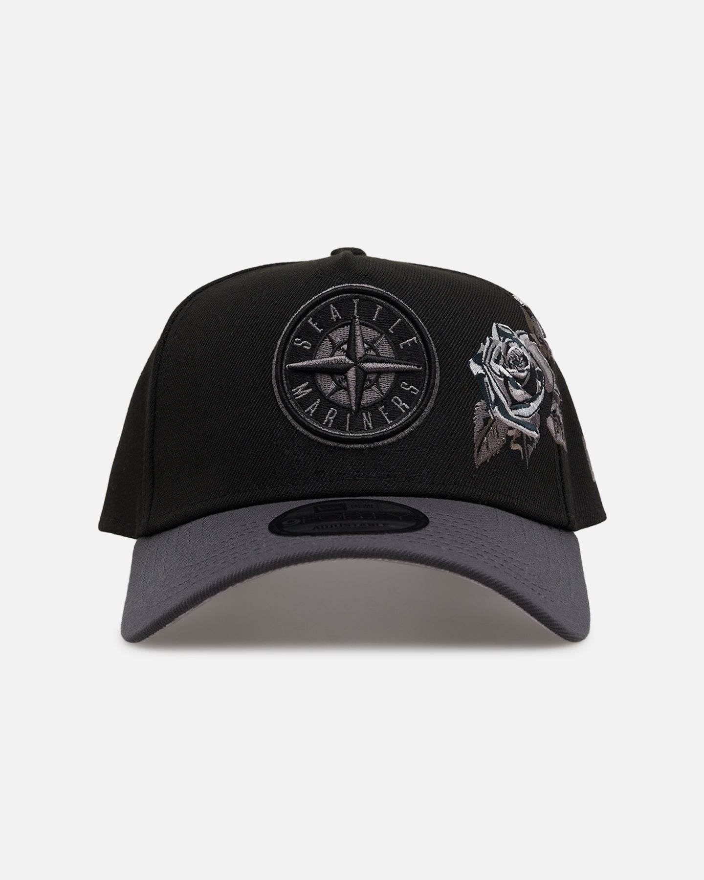 New Era Seattle Mariners 'Stealth Roses' 9FORTY A-Frame Snapback Black