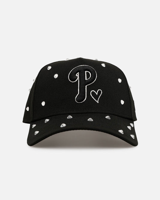 New Era Philadelphia Phillies 'Black Satin Hearts' 9FORTY A-Frame Snapback Black