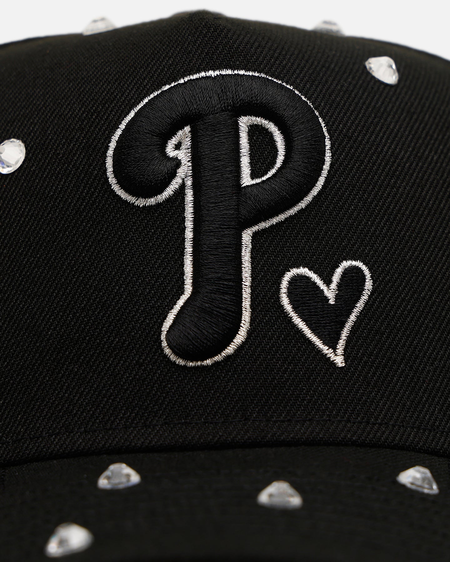 New Era Philadelphia Phillies 'Black Satin Hearts' 9FORTY A-Frame Snapback Black