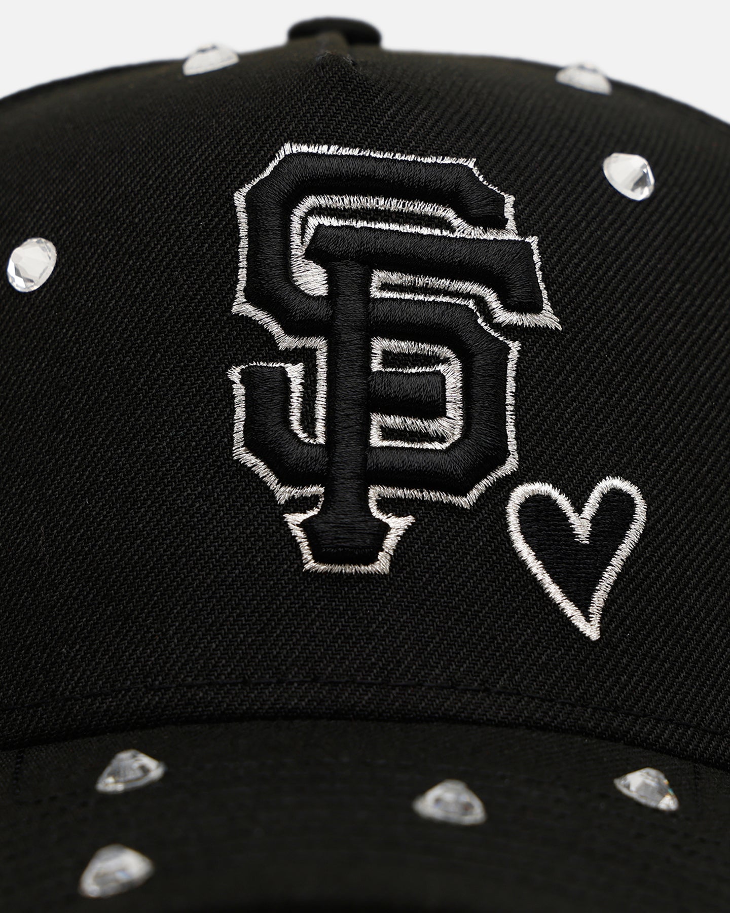 New Era San Francisco Giants 'Black Satin Hearts' 9FORTY A-Frame Snapback Black