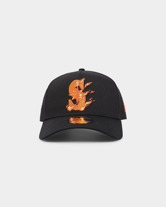 New Era Seattle Mariners 'Flamin' Hot' 9FORTY A-Frame Snapback Black/Flame