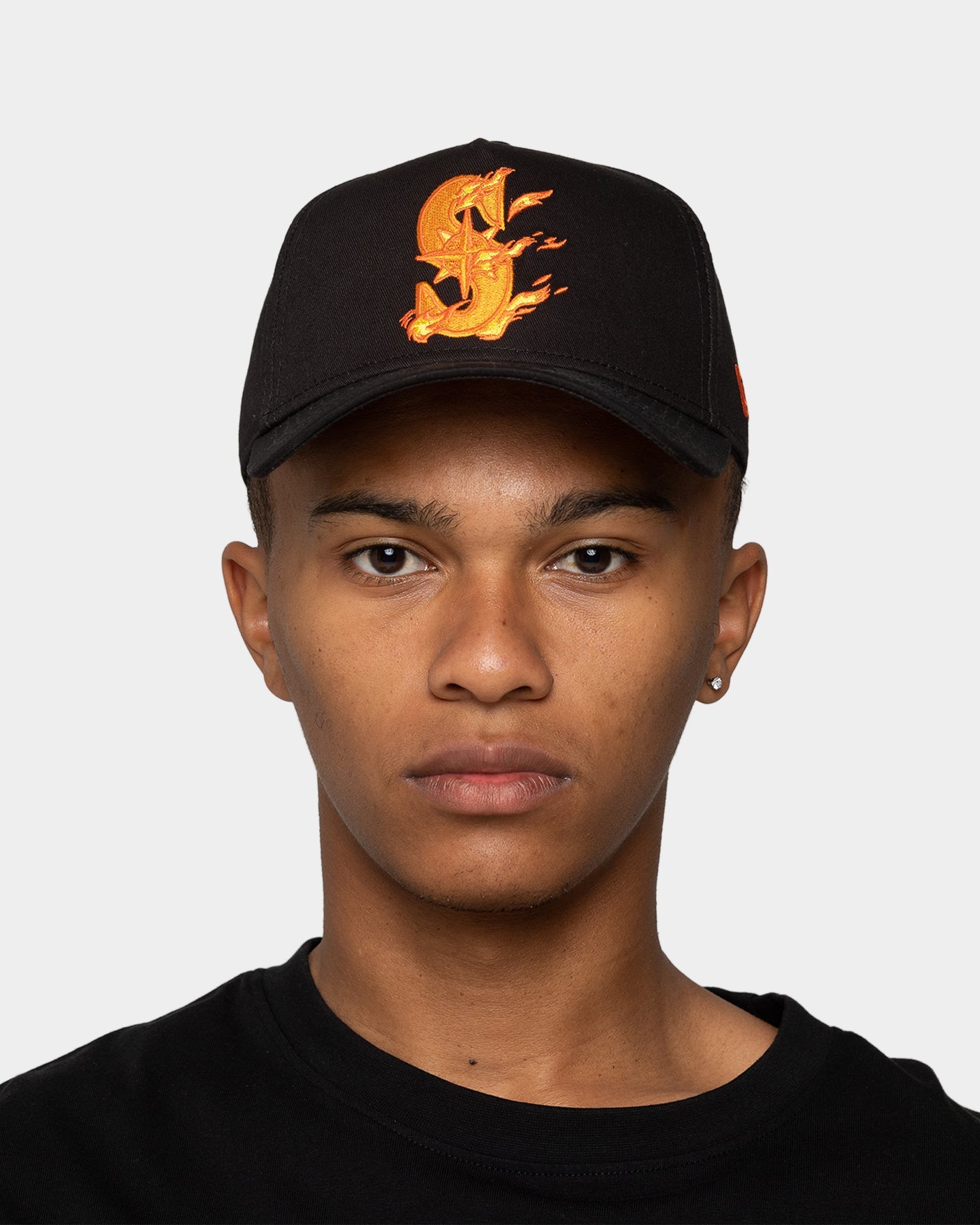 New Era Seattle Mariners 'Flamin' Hot' 9FORTY A-Frame Snapback Black/Flame