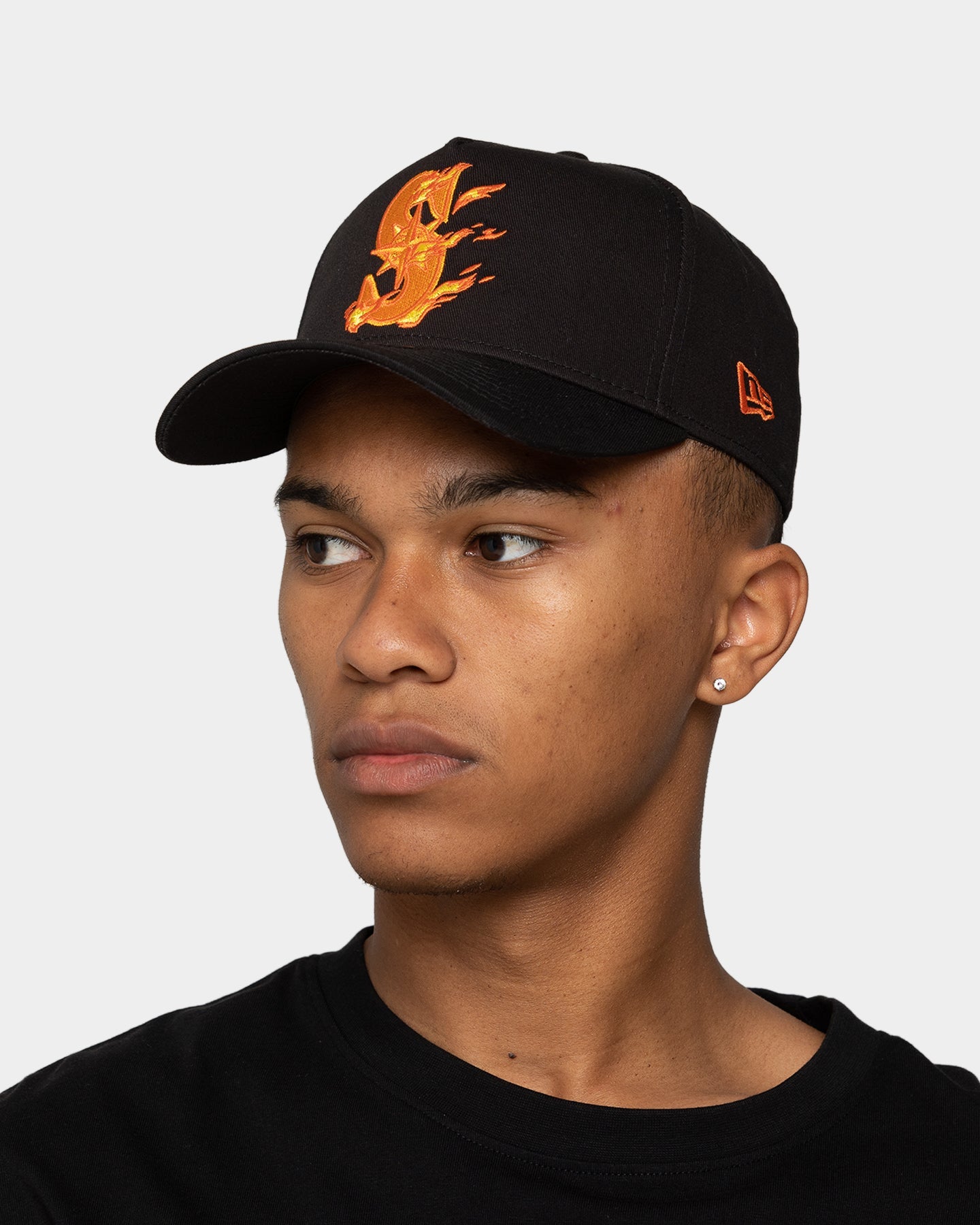 New Era Seattle Mariners 'Flamin' Hot' 9FORTY A-Frame Snapback Black/Flame