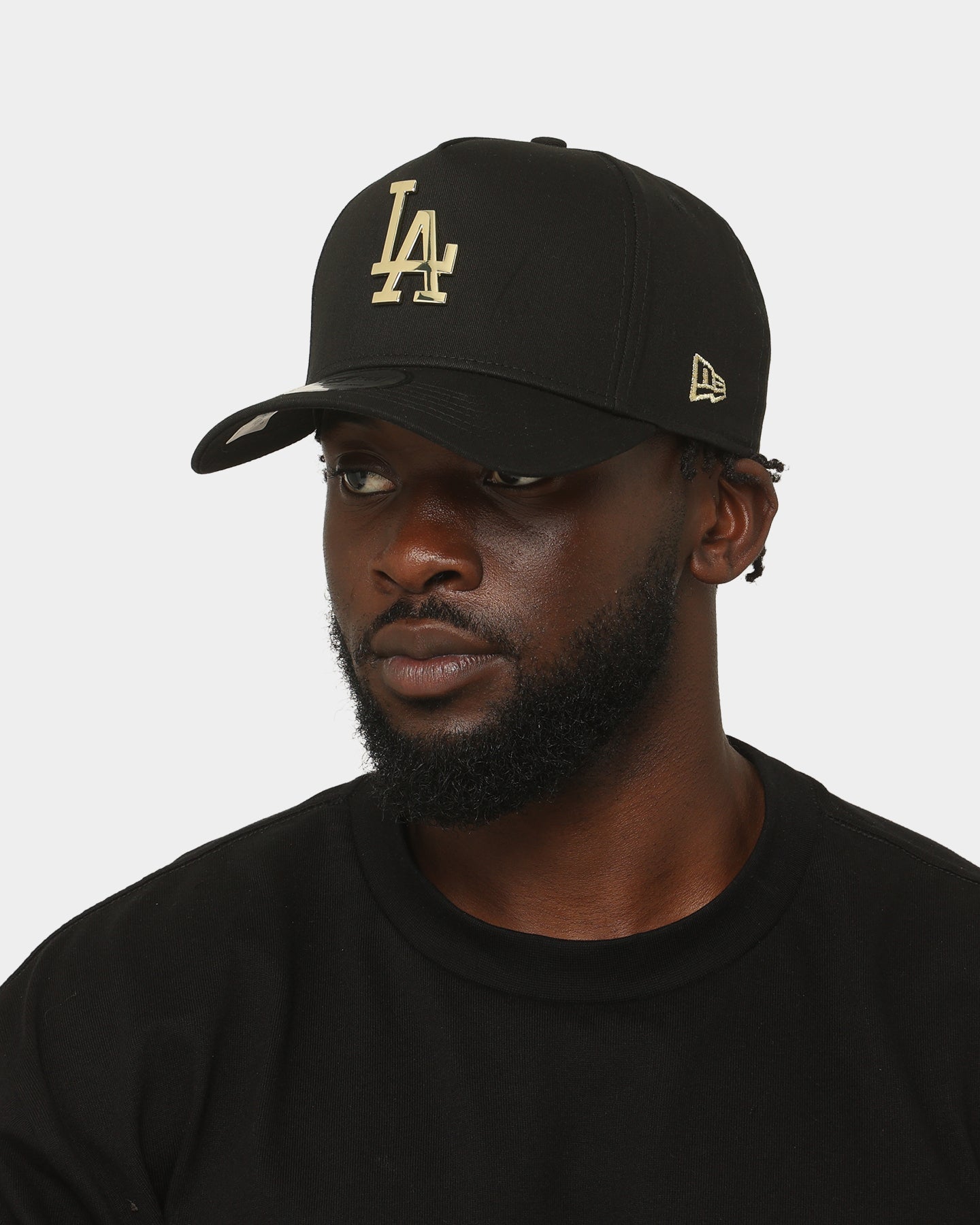 New Era Los Angeles Dodgers 'Metal Badge' 9FORTY K-Frame Snapback Black/Gold Metallic