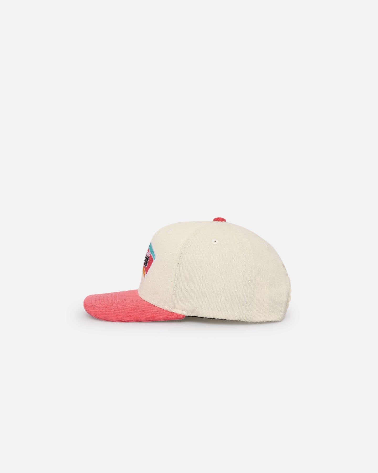 Mitchell & Ness San Antonio Spurs Go Team Go OG Corduroy Snapback Light Cream/Hot