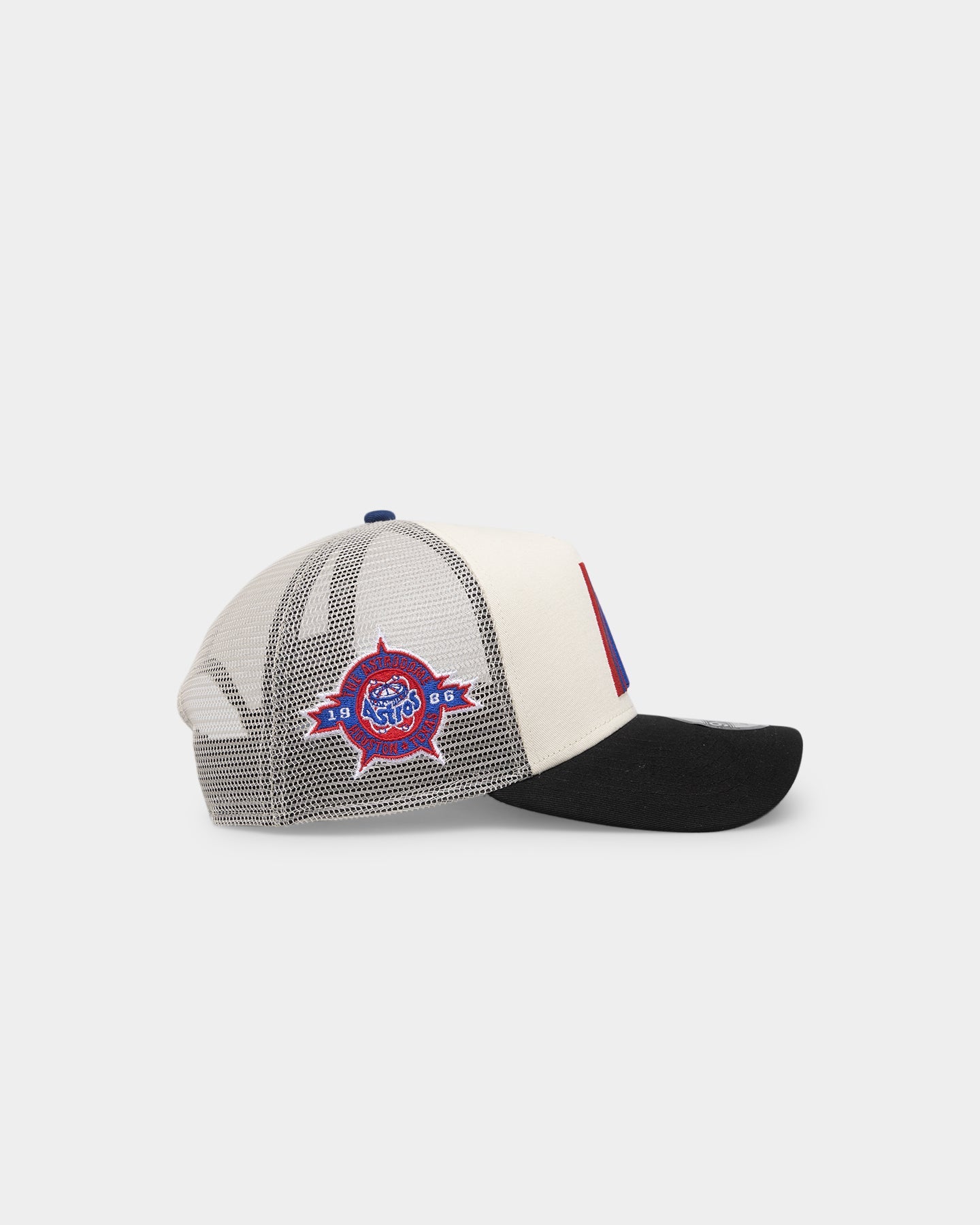 New Era Houston Astros 'Retro Mosaic' 9FORTY A-Frame Trucker Snapback White/Black