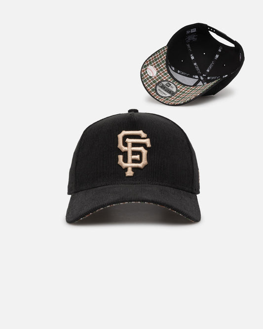 New Era San Francisco Giants 'Black Cord Plaid UV' 9FORTY A-Frame Snapback Black/Plaid
