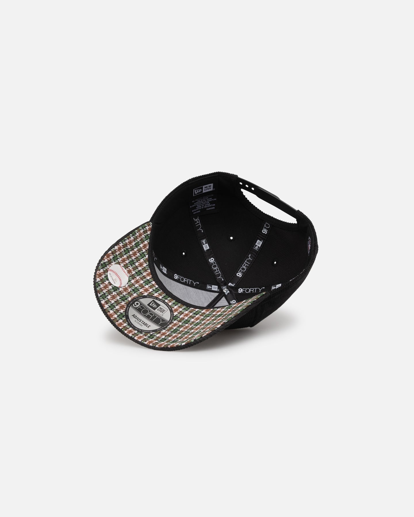 New Era San Francisco Giants 'Black Cord Plaid UV' 9FORTY A-Frame Snapback Black/Plaid
