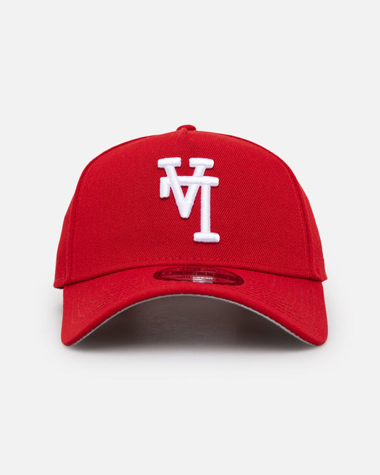 New Era Los Angeles Dodgers 'Upside Down LA Logo' 9FORTY A-Frame Snapback Red