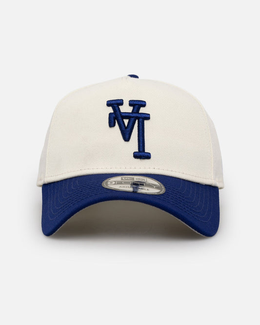 New Era Los Angeles Dodgers 'Upside Down LA Logo' 9FORTY A-Frame Snapback Chrome/Dark Royal