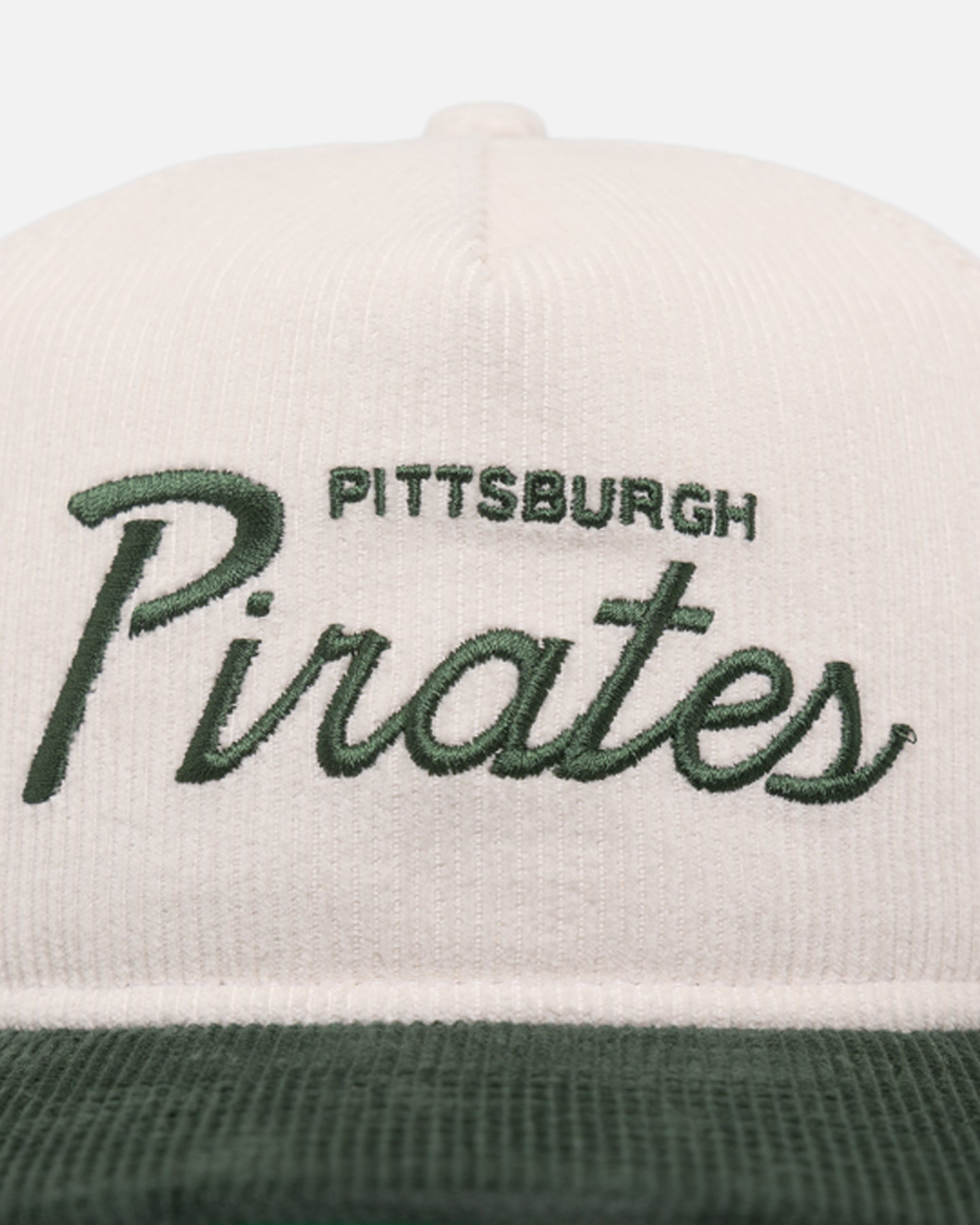 New Era Pittsburgh Pirates 'Currency Corduroy' Golfer Pre-Curved Snapback Chrome White