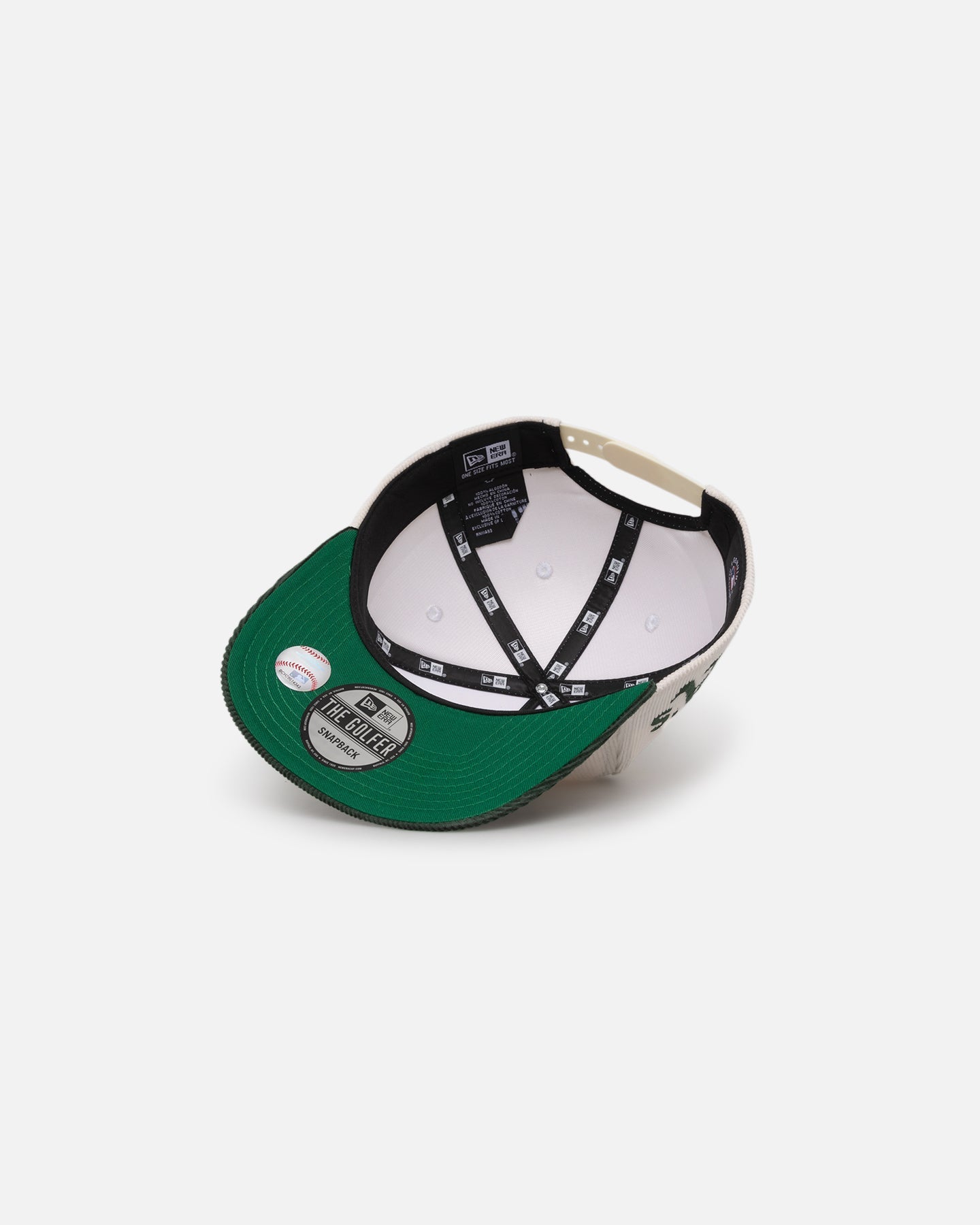 New Era Oakland Athletics 'Currency Corduroy' Golfer Pre-Curved Snapback Chrome White