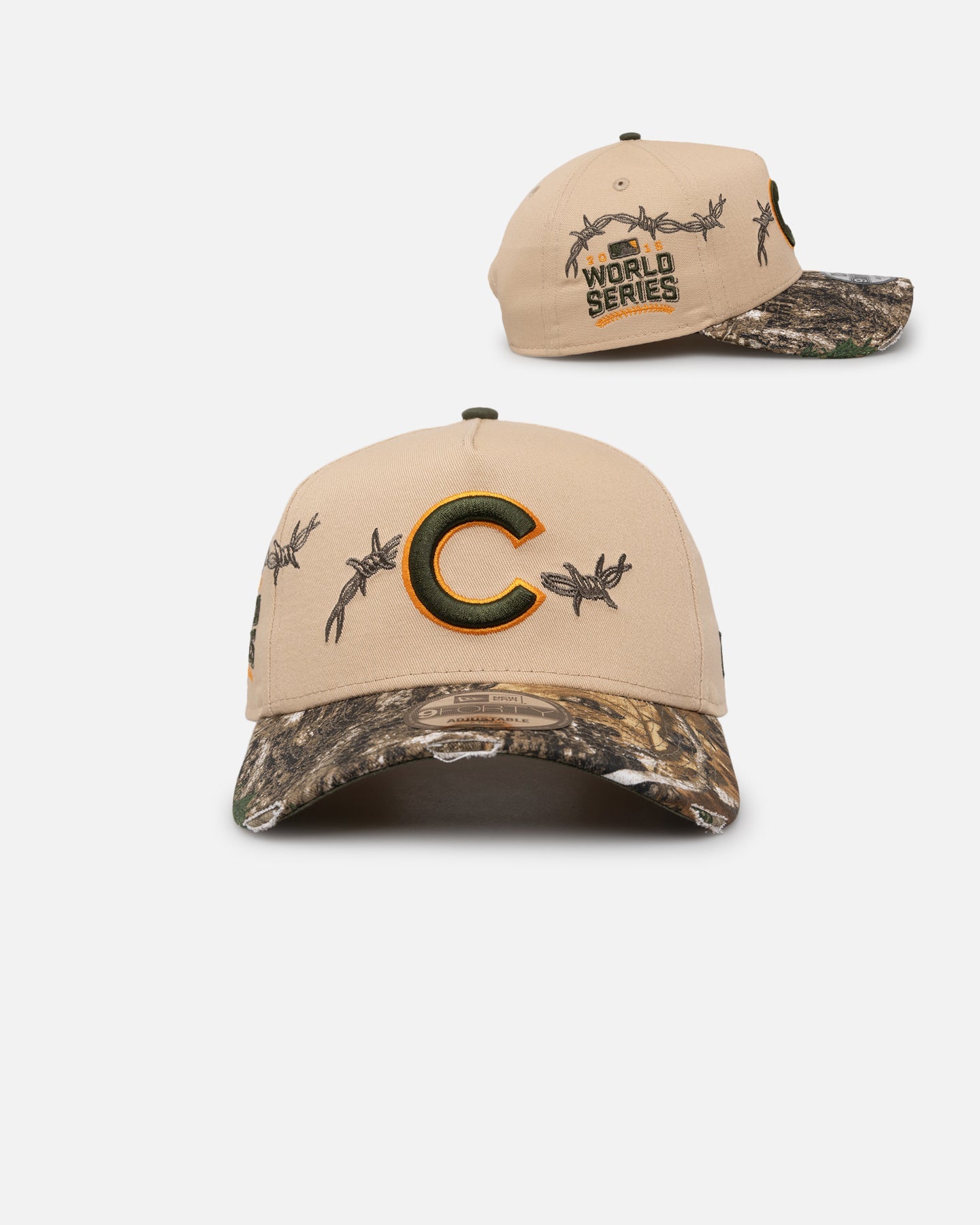 New Era Chicago Cubs 'Real Tree Edge Grit' 9FORTY A-Frame Snapback Oat Milk/Real Tree