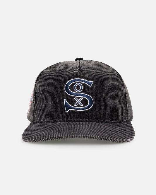 New Era Chicago White Sox 'Washed Corduroy Golfer' Pre-Curved Golfer Snapback Washed Black