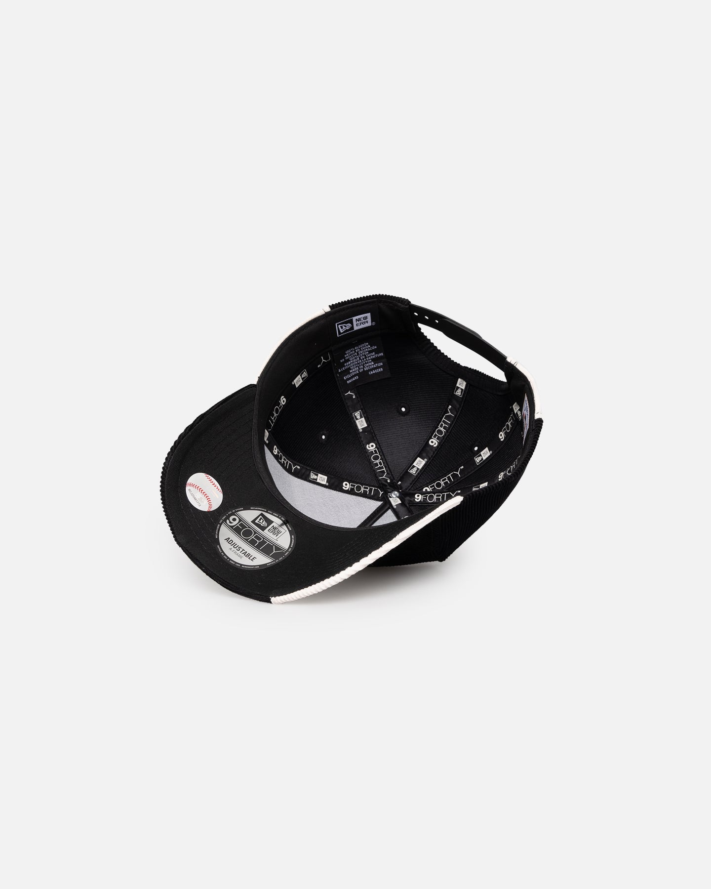 New Era Chicago White Sox 'Patchwork Corduroy' 9FORTY A-Frame Snapback Black/Cream
