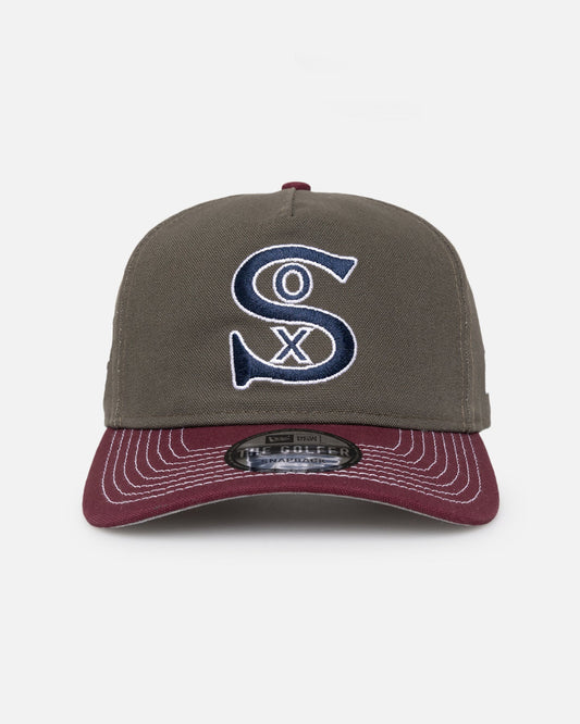 New Era Chicago White Sox 'Contrast Visor' Pre-Curved Golfer Snapback Moss/Maroon