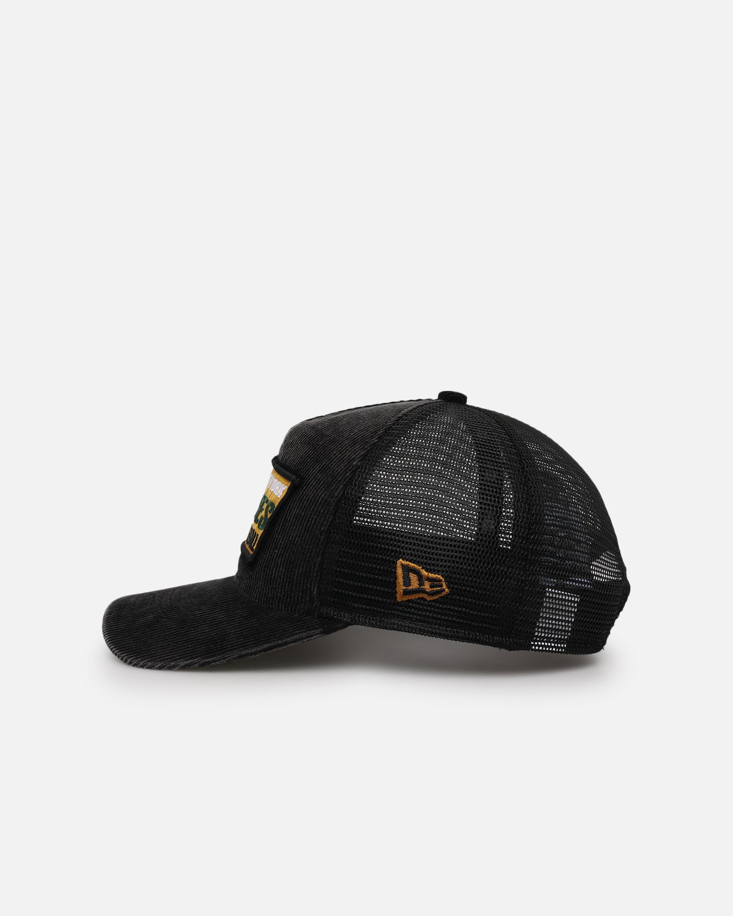 New Era New York Yankees 'Washed Cord Racer' Corduroy Golfer Trucker Snapback Washed Black