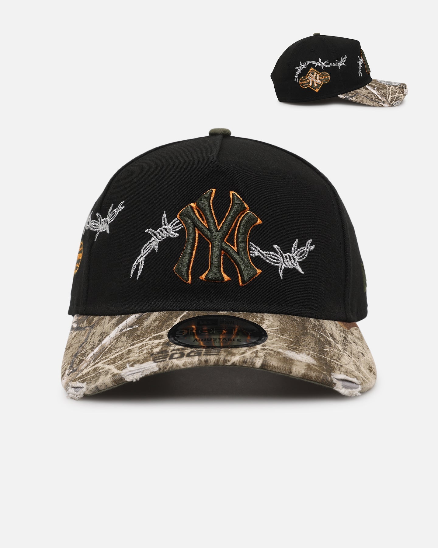 New Era New York Yankees 'Realtree Grit 2.0' 9FORTY A-Frame Snapback Black/Green/Orange