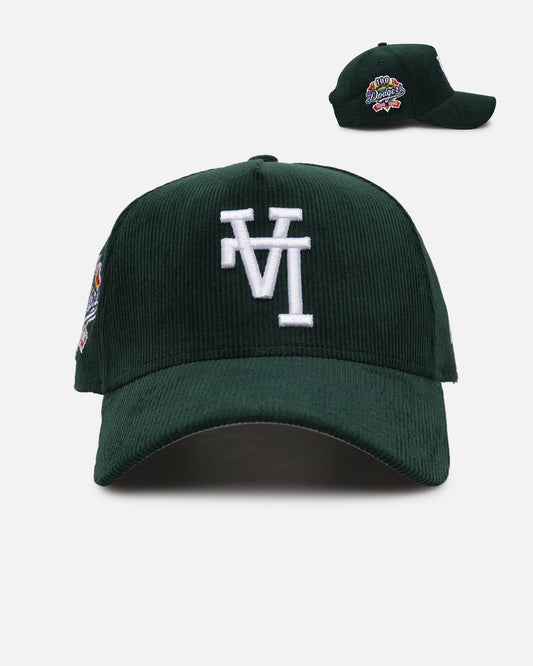 New Era Los Angeles Dodgers 'Upside Down LA Cord' 9FORTY A-Frame Corduroy Snapback Green