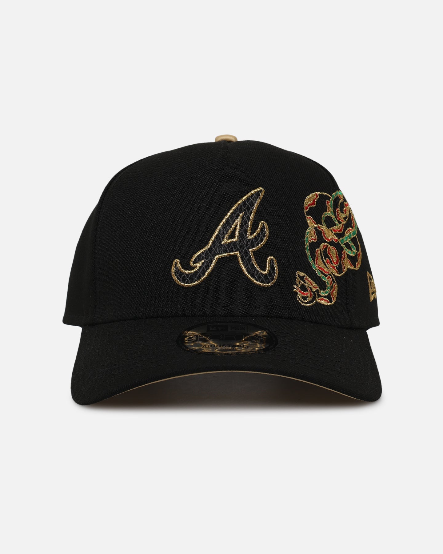 New Era Atlanta Braves 'Year Of The Snake' 9FORTY A-Frame Snapback Black/Gold